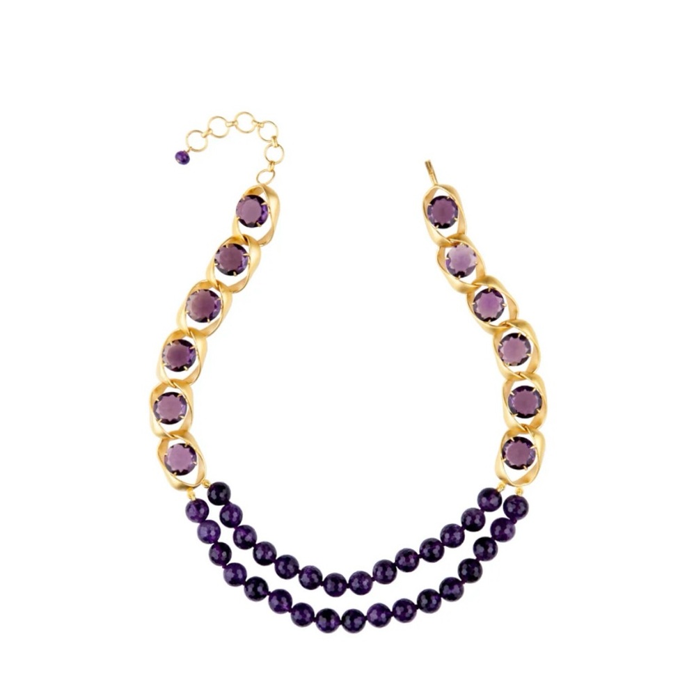 Amethyst Beaded Necklace